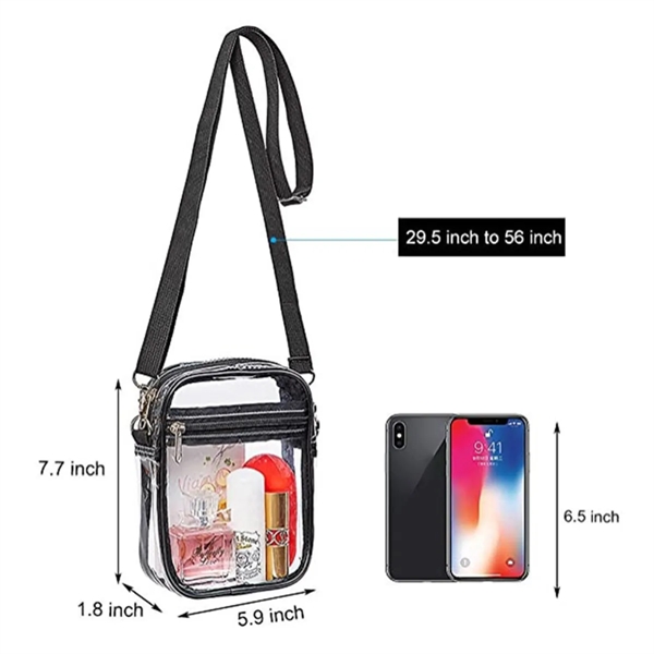 Stadium Concerts Clear Plastic Purses Shoulder Crossbody Bag - Stadium Concerts Clear Plastic Purses Shoulder Crossbody Bag - Image 4 of 5