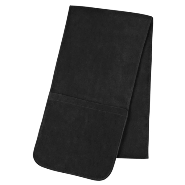 Embroidered Custom Fleece Scarves Shawls With Pockets - Embroidered Custom Fleece Scarves Shawls With Pockets - Image 1 of 4