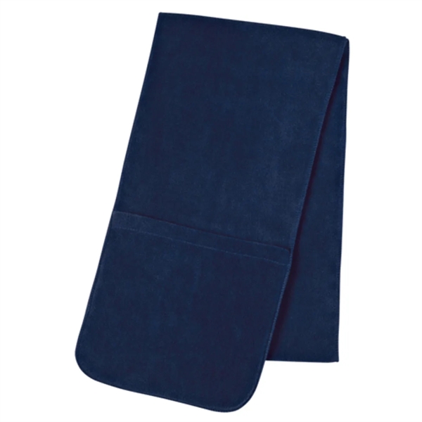 Embroidered Custom Fleece Scarves Shawls With Pockets - Embroidered Custom Fleece Scarves Shawls With Pockets - Image 2 of 4