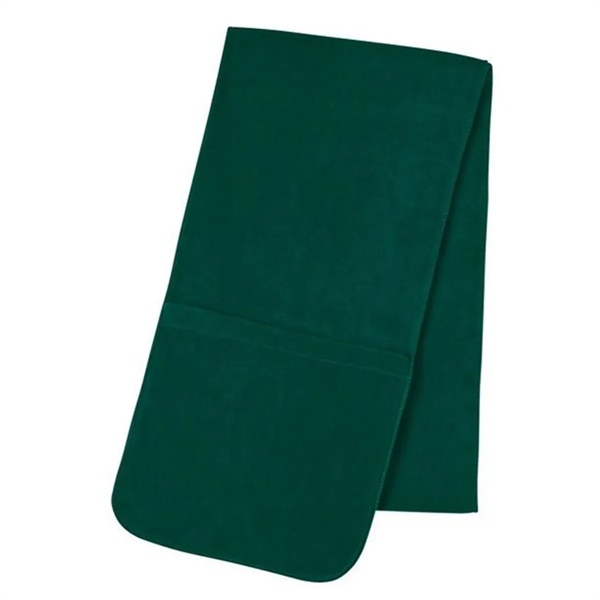 Embroidered Custom Fleece Scarves Shawls With Pockets - Embroidered Custom Fleece Scarves Shawls With Pockets - Image 3 of 4