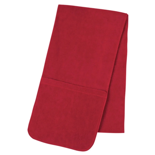 Embroidered Custom Fleece Scarves Shawls With Pockets - Embroidered Custom Fleece Scarves Shawls With Pockets - Image 4 of 4