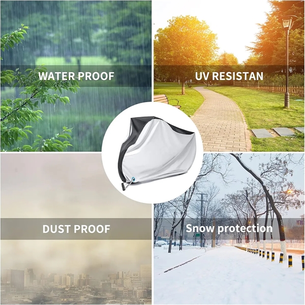Sun UV Dustproof Waterproof Bike Cover With Lock Hole - Sun UV Dustproof Waterproof Bike Cover With Lock Hole - Image 3 of 4