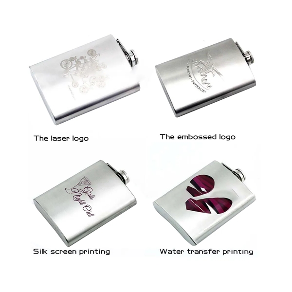 Custom 8oz Stainless Steel Engraved Personalized Flask - Custom 8oz Stainless Steel Engraved Personalized Flask - Image 2 of 5