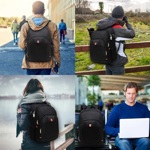 Large Anti Theft Travel Backpack With Headphone USB Port - Large Anti Theft Travel Backpack With Headphone USB Port - Image 5 of 5