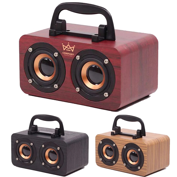 Vintage Bluetooth Speaker 360 Degree Wooden Music Player - Vintage Bluetooth Speaker 360 Degree Wooden Music Player - Image 0 of 4