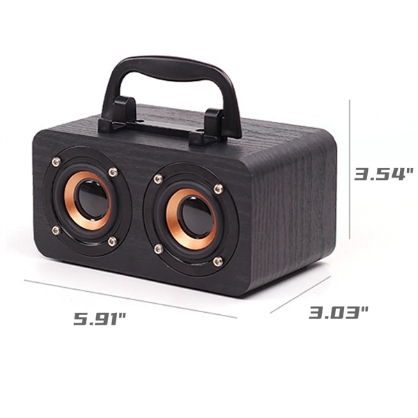 Vintage Bluetooth Speaker 360 Degree Wooden Music Player - Vintage Bluetooth Speaker 360 Degree Wooden Music Player - Image 1 of 4