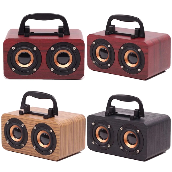 Vintage Bluetooth Speaker 360 Degree Wooden Music Player - Vintage Bluetooth Speaker 360 Degree Wooden Music Player - Image 4 of 4