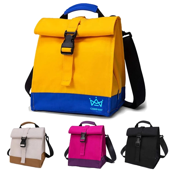 Roll top Reusable Thermal Picnic Food Insulated Lunch Bag - Roll top Reusable Thermal Picnic Food Insulated Lunch Bag - Image 0 of 3