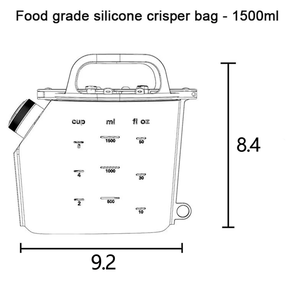 Reusable Leakproof Silicone Storage Food Container Bags - Reusable Leakproof Silicone Storage Food Container Bags - Image 1 of 4