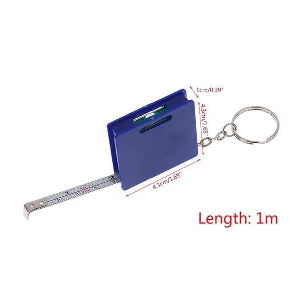 1meter Measuring Steel Tape With Bubble Level Keychain - 1meter Measuring Steel Tape With Bubble Level Keychain - Image 1 of 4