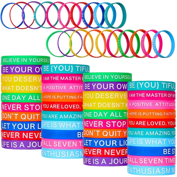 Rubber Wristbands Silicone Bracelet - Rubber Wristbands Silicone Bracelet - Image 0 of 4