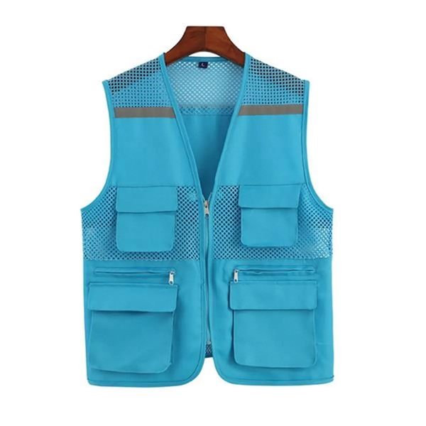 Mesh Breathable Reflective Safety Vest with pockets - Mesh Breathable Reflective Safety Vest with pockets - Image 7 of 8