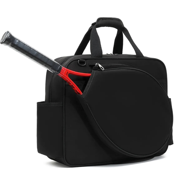 Wipeable Tennis Racket Shoulder Pickleball Gym Tote Bag - Wipeable Tennis Racket Shoulder Pickleball Gym Tote Bag - Image 5 of 6