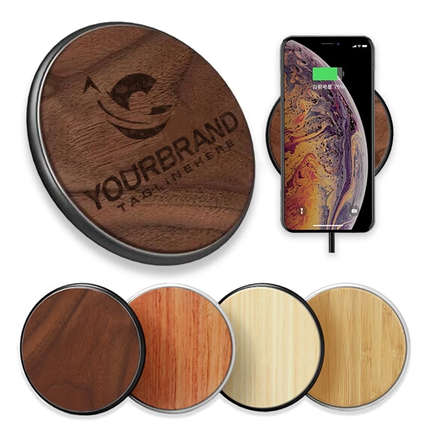 15W Fast Solid Wooden Wireless Inductive Charger Station - 15W Fast Solid Wooden Wireless Inductive Charger Station - Image 0 of 4