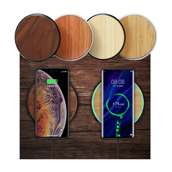 15W Fast Solid Wooden Wireless Inductive Charger Station - 15W Fast Solid Wooden Wireless Inductive Charger Station - Image 4 of 4