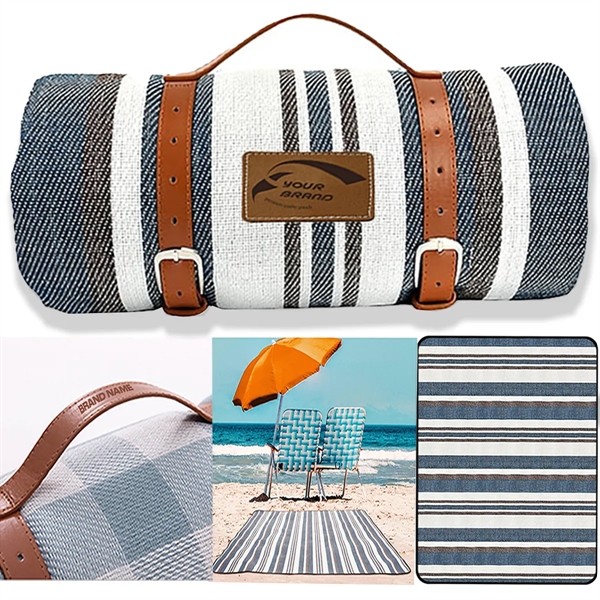 Portable Foldable Large Waterproof Picnic Blankets Beach Mat - Portable Foldable Large Waterproof Picnic Blankets Beach Mat - Image 0 of 7