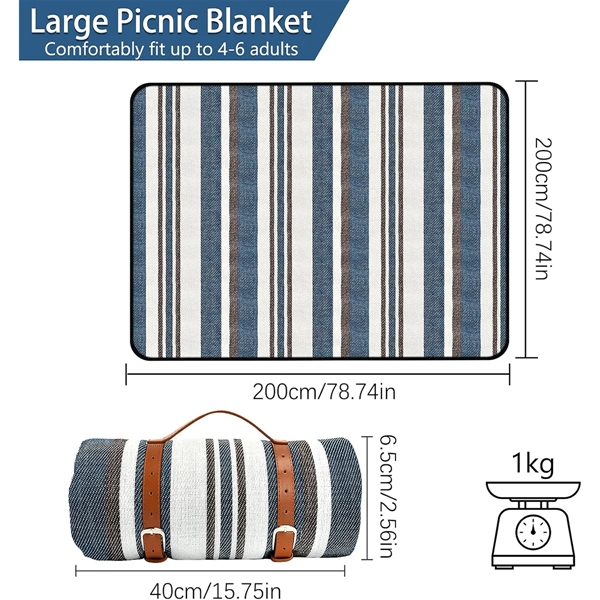 Portable Foldable Large Waterproof Picnic Blankets Beach Mat - Portable Foldable Large Waterproof Picnic Blankets Beach Mat - Image 1 of 7