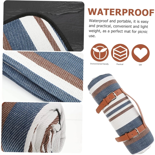 Portable Foldable Large Waterproof Picnic Blankets Beach Mat - Portable Foldable Large Waterproof Picnic Blankets Beach Mat - Image 3 of 7