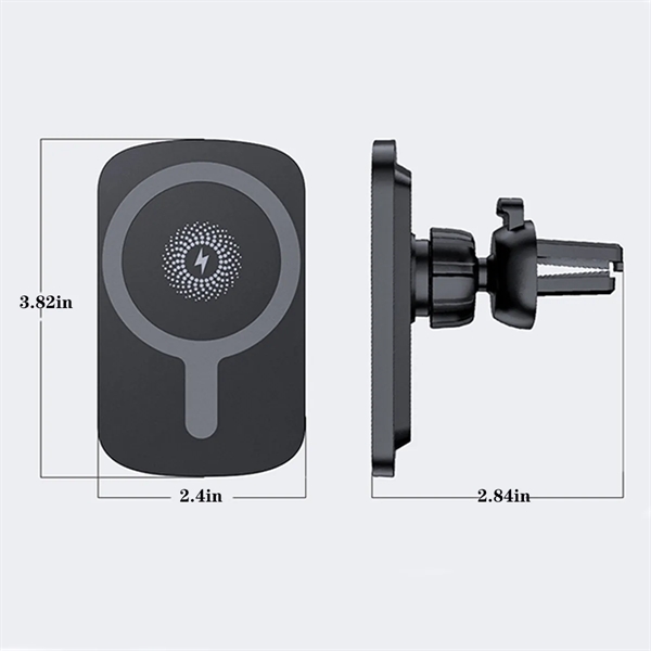 15W Portable Car MagSafe Wireless Fast Charger Phone Holder - 15W Portable Car MagSafe Wireless Fast Charger Phone Holder - Image 1 of 4