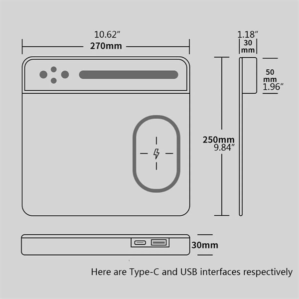 Custom Bamboo Wooden 15W Phone Wireless Charging Mouse Pad - Custom Bamboo Wooden 15W Phone Wireless Charging Mouse Pad - Image 1 of 5