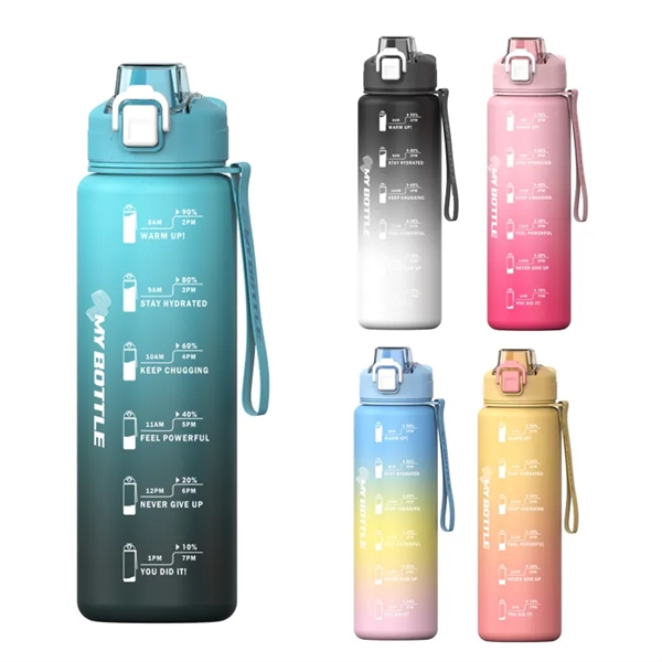 32 Oz. Sports Water Bottle Leak Proof Gradient Cup Fitness - 32 Oz. Sports Water Bottle Leak Proof Gradient Cup Fitness - Image 0 of 5