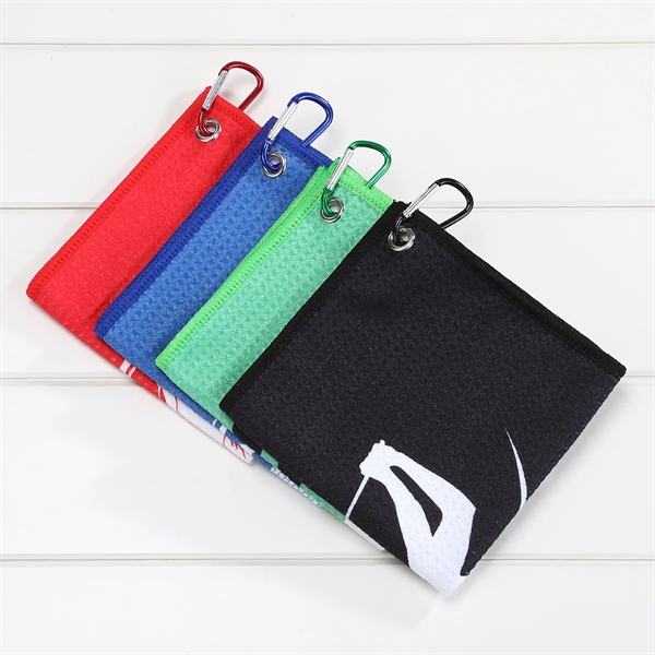 Microfiber Soft Waffle Pattern Bsorbent Durable Golf Towel - Microfiber Soft Waffle Pattern Bsorbent Durable Golf Towel - Image 2 of 4