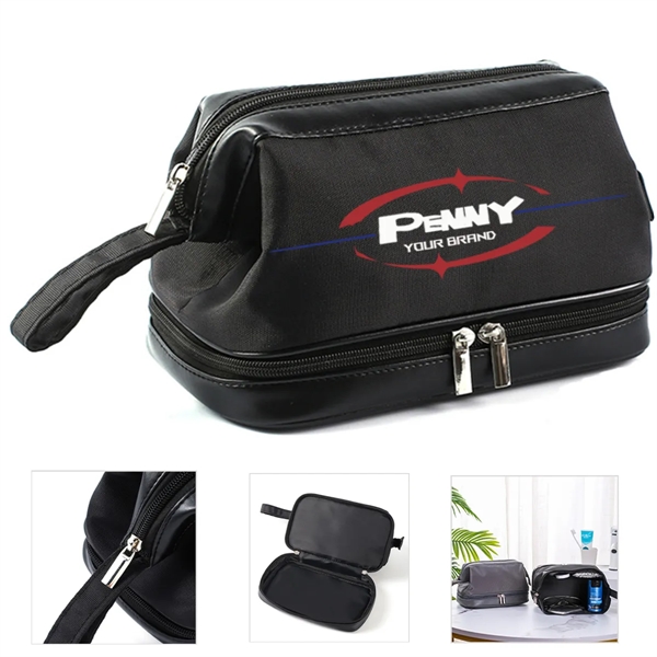 Double-layer Waterproof Portable Organizer Toiletry Bag - Double-layer Waterproof Portable Organizer Toiletry Bag - Image 0 of 6