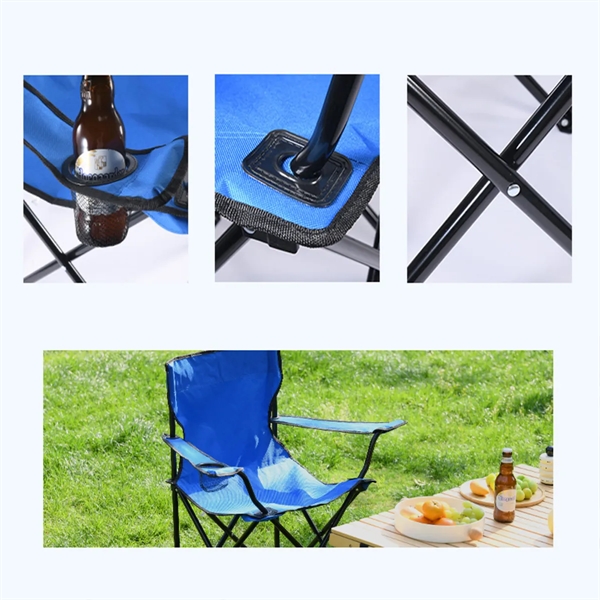 Outdoor Folding Camping Captains Chair With Carrying Bag - Outdoor Folding Camping Captains Chair With Carrying Bag - Image 1 of 5