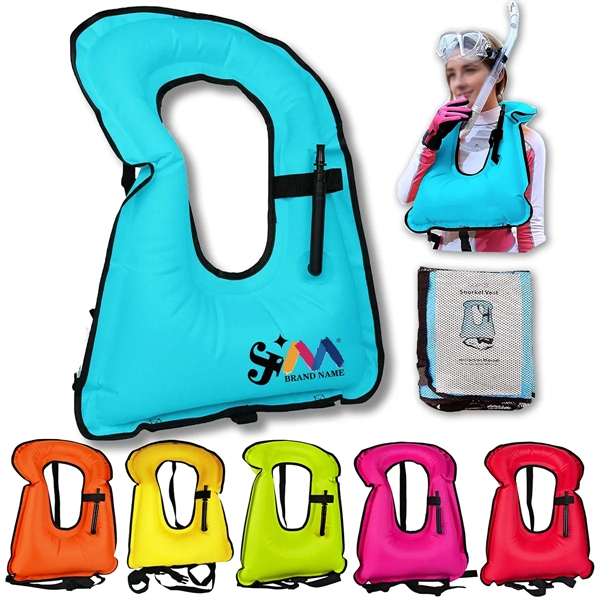 Durable Adjustable Diving Swimming Inflatable Snorkel Vest - Durable Adjustable Diving Swimming Inflatable Snorkel Vest - Image 0 of 4