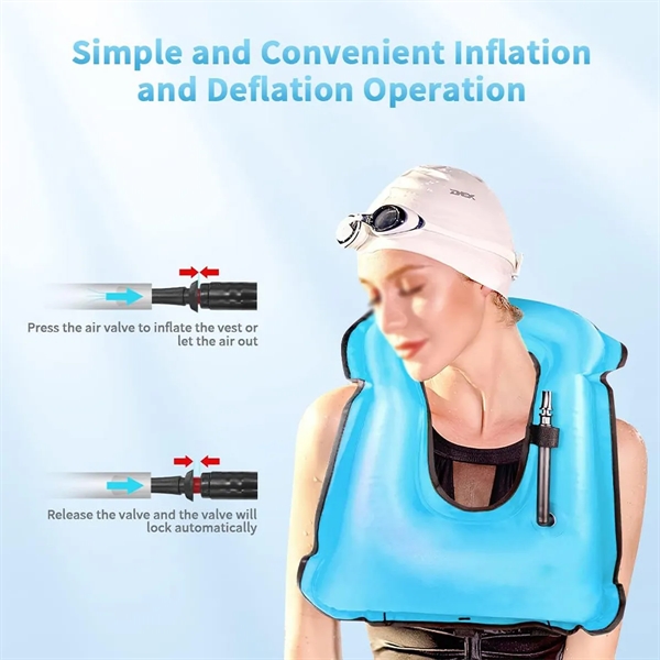 Durable Adjustable Diving Swimming Inflatable Snorkel Vest - Durable Adjustable Diving Swimming Inflatable Snorkel Vest - Image 2 of 4