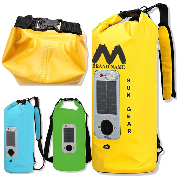 20 L Waterproof Roll Top Storage Dry Bag With Speaker LED - 20 L Waterproof Roll Top Storage Dry Bag With Speaker LED - Image 0 of 6