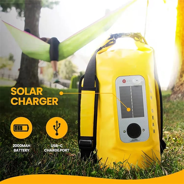 20 L Waterproof Roll Top Storage Dry Bag With Speaker LED - 20 L Waterproof Roll Top Storage Dry Bag With Speaker LED - Image 3 of 6