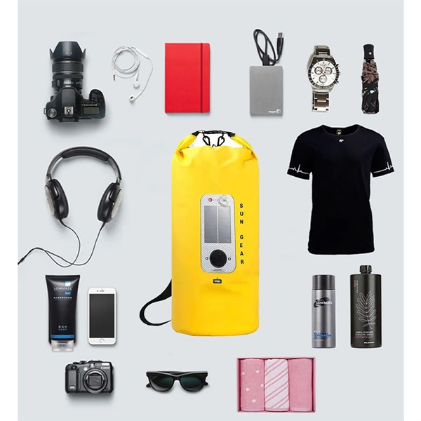 20 L Waterproof Roll Top Storage Dry Bag With Speaker LED - 20 L Waterproof Roll Top Storage Dry Bag With Speaker LED - Image 5 of 6