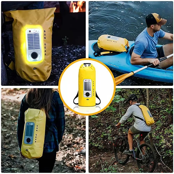 20 L Waterproof Roll Top Storage Dry Bag With Speaker LED - 20 L Waterproof Roll Top Storage Dry Bag With Speaker LED - Image 6 of 6