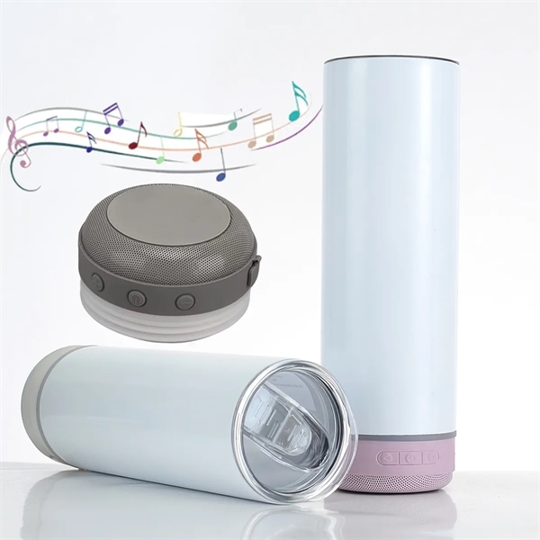 20oz Vacuum Insulated Tumbler Cup With Wireless Speaker - 20oz Vacuum Insulated Tumbler Cup With Wireless Speaker - Image 2 of 5