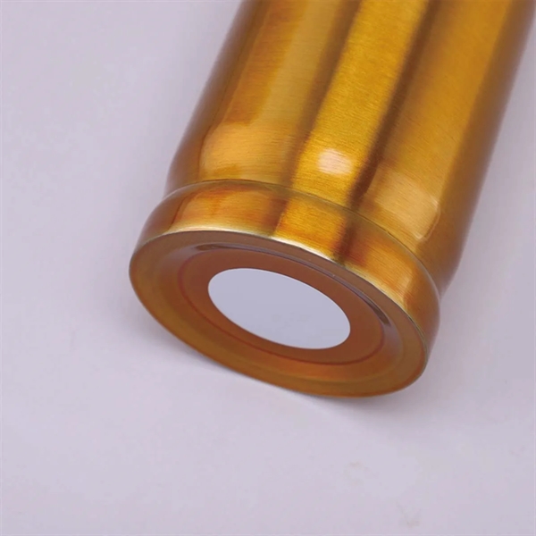 Unique 17oz 304 Stainless Steel Bullet Shape Water Bottle - Unique 17oz 304 Stainless Steel Bullet Shape Water Bottle - Image 6 of 7