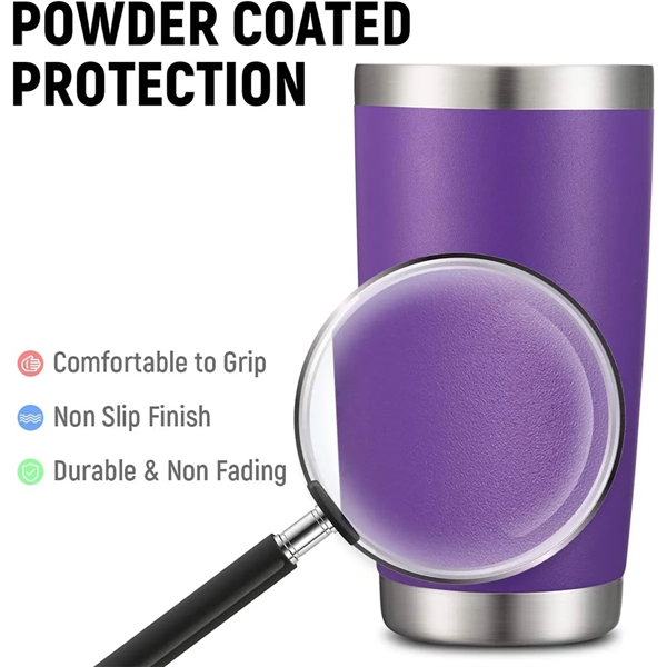 20 Oz Double Wall Thermal Cup With Bamboo Wooden Lid Base - 20 Oz Double Wall Thermal Cup With Bamboo Wooden Lid Base - Image 4 of 5