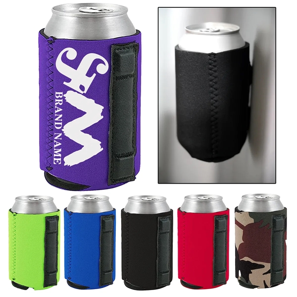 Foldable Reusable Durable Magnetic Neoprene Can Coolie - Foldable Reusable Durable Magnetic Neoprene Can Coolie - Image 0 of 4
