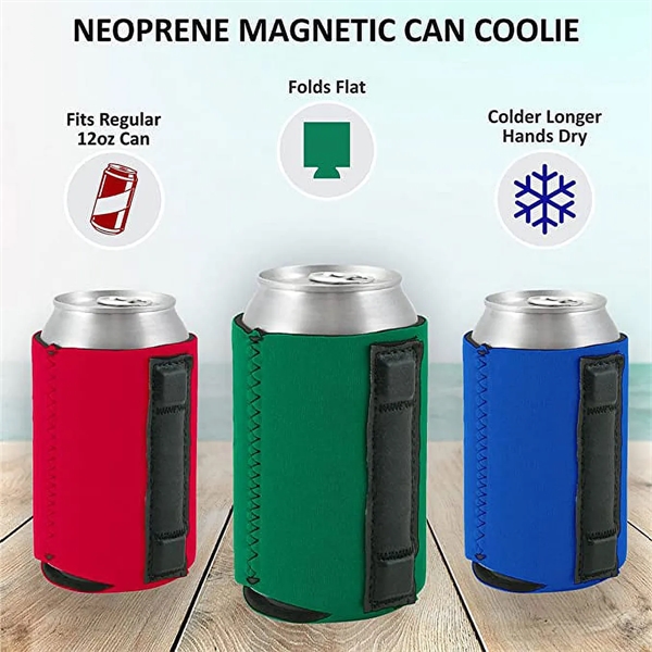 Foldable Reusable Durable Magnetic Neoprene Can Coolie - Foldable Reusable Durable Magnetic Neoprene Can Coolie - Image 3 of 4