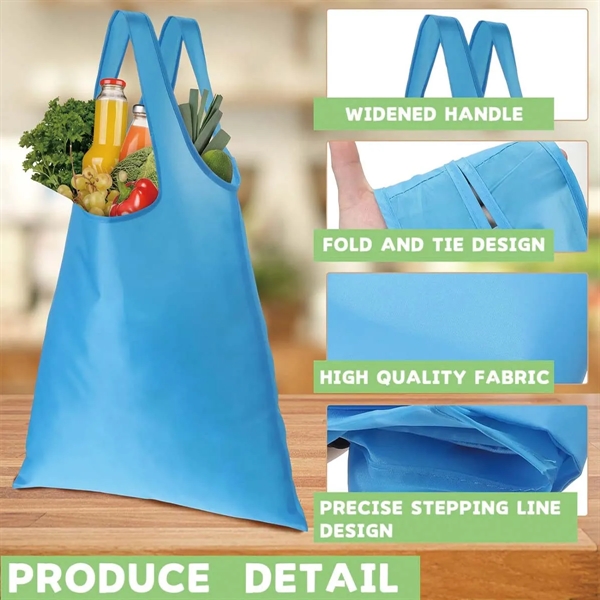 Stock Durable Colorful Folding Reusable Grocery Bags - Stock Durable Colorful Folding Reusable Grocery Bags - Image 4 of 6