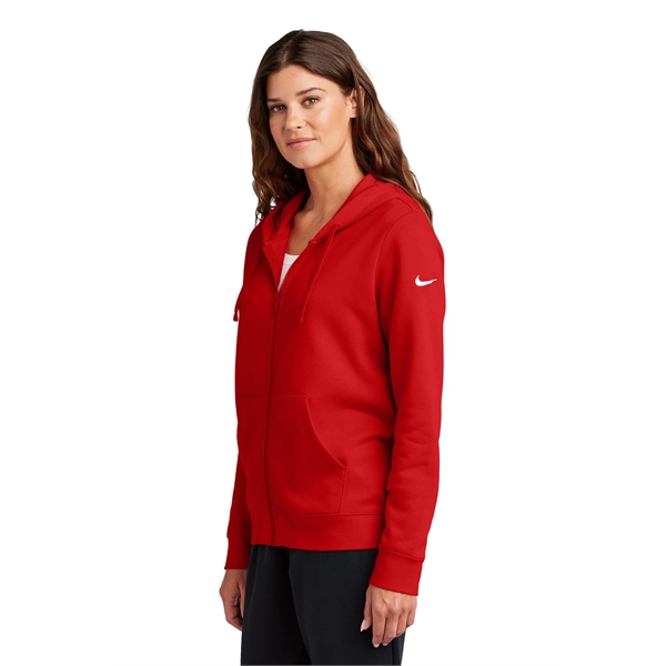 Nike Women's Club Fleece Sleeve Swoosh Full-Zip Hoodie - Nike Women's Club Fleece Sleeve Swoosh Full-Zip Hoodie - Image 17 of 28