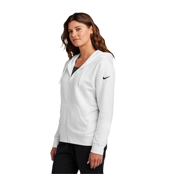 Nike Women's Club Fleece Sleeve Swoosh Full-Zip Hoodie - Nike Women's Club Fleece Sleeve Swoosh Full-Zip Hoodie - Image 21 of 28