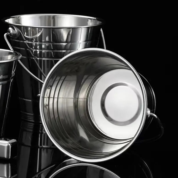 Thickened Stainless Steel Ice Bucket - Thickened Stainless Steel Ice Bucket - Image 2 of 2