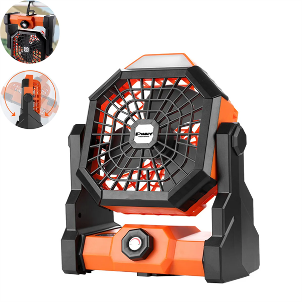 Rechargeable Portable Outdoor Camping Fan With Led Lantern - Rechargeable Portable Outdoor Camping Fan With Led Lantern - Image 0 of 3
