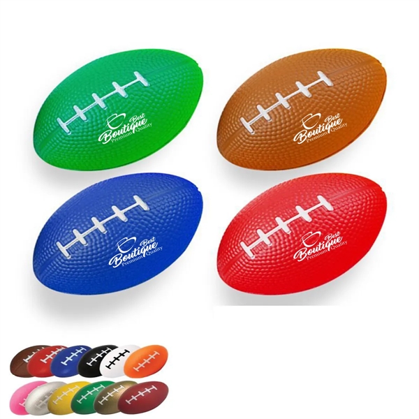 3.5" Mini Rugby Ball Squeezie Stress Reliever - 3.5" Mini Rugby Ball Squeezie Stress Reliever - Image 0 of 1