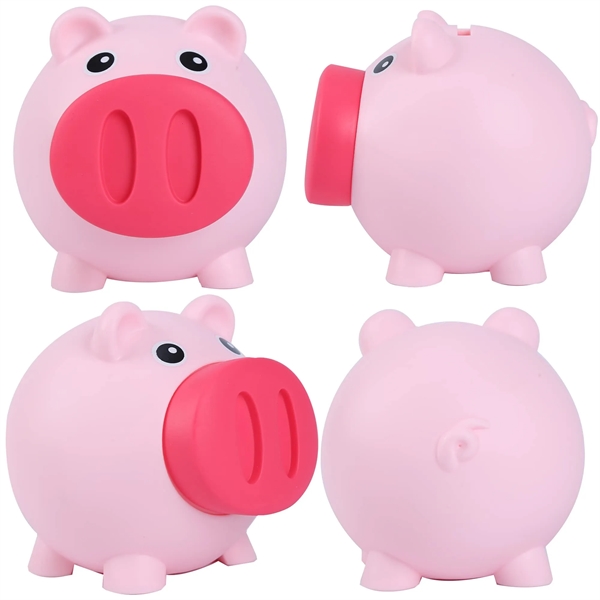 PVC Cute Saving Piggy Shatterproof Coin Bank - PVC Cute Saving Piggy Shatterproof Coin Bank - Image 2 of 6