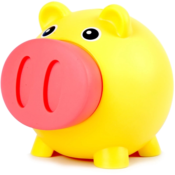 PVC Cute Saving Piggy Shatterproof Coin Bank - PVC Cute Saving Piggy Shatterproof Coin Bank - Image 6 of 6