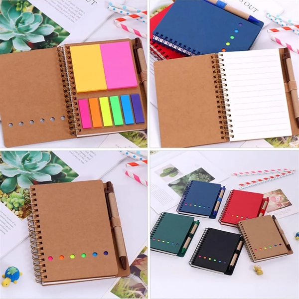 Multi-Functional Notebook with Sticky Notes and Flags & Pen - Multi-Functional Notebook with Sticky Notes and Flags & Pen - Image 2 of 5