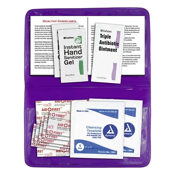 Delilah 12 Piece First Aid Kit In Colorful Vinyl Pouch - Delilah 12 Piece First Aid Kit In Colorful Vinyl Pouch - Image 21 of 24