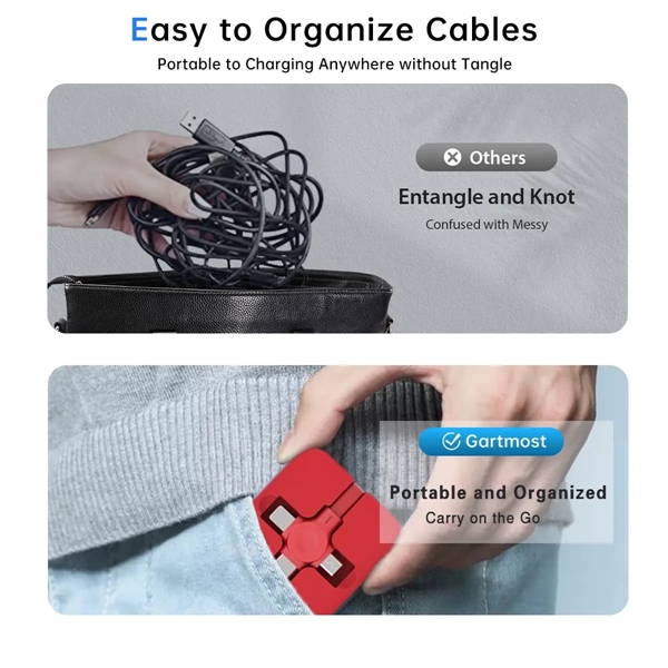 Three in One Charging Cable Roll - Three in One Charging Cable Roll - Image 4 of 5